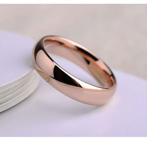CLASSIC UNISEX Rose Gold Filled Smooth 4mm Band